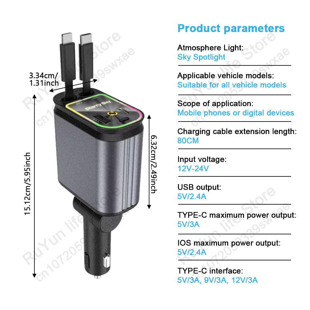 4 In 1 Car Fast Charger